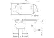 P23109N Sada brzdových destiček, kotoučová brzda BREMBO NAO LINE BREMBO