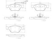 P23112N Sada brzdových destiček, kotoučová brzda BREMBO NAO LINE BREMBO