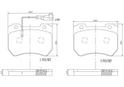 P23129N Sada brzdových destiček, kotoučová brzda BREMBO NAO LINE BREMBO