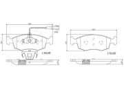 P23138N Sada brzdových destiček, kotoučová brzda BREMBO NAO LINE BREMBO