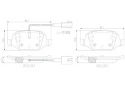 P23146N Sada brzdových destiček, kotoučová brzda BREMBO NAO LINE BREMBO