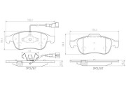 P23148N Sada brzdových destiček, kotoučová brzda BREMBO NAO LINE BREMBO