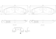 P23149N Sada brzdových destiček, kotoučová brzda BREMBO NAO LINE BREMBO