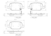 P23151N Sada brzdových destiček, kotoučová brzda BREMBO NAO LINE BREMBO