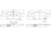 P23168N Sada brzdových destiček, kotoučová brzda BREMBO NAO LINE BREMBO