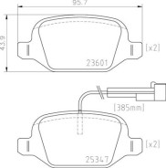 P 23 181 Sada brzdových destiček, kotoučová brzda PRIME LINE BREMBO