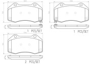 P23182N Sada brzdových destiček, kotoučová brzda PRIME LINE - Ceramic BREMBO