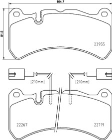 P 23 186 Brzdové destičky BREMBO