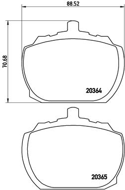 P 24 004 BREMBO sada brzdových platničiek kotúčovej brzdy P 24 004 BREMBO