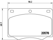 P 24 005 Sada brzdových destiček, kotoučová brzda PRIME LINE BREMBO