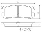 P24025N Sada brzdových destiček, kotoučová brzda BREMBO NAO LINE BREMBO