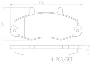 P24032N Sada brzdových destiček, kotoučová brzda BREMBO NAO LINE BREMBO