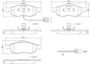 P24034N Sada brzdových destiček, kotoučová brzda BREMBO NAO LINE BREMBO