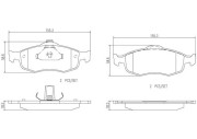 P24037N Sada brzdových destiček, kotoučová brzda BREMBO NAO LINE BREMBO