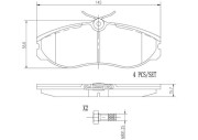 P24039N Sada brzdových destiček, kotoučová brzda BREMBO NAO LINE BREMBO