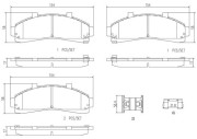 P24041N Sada brzdových destiček, kotoučová brzda BREMBO NAO LINE BREMBO