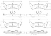 P24042N Sada brzdových destiček, kotoučová brzda BREMBO NAO LINE BREMBO