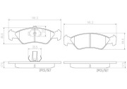 P24044N Sada brzdových destiček, kotoučová brzda BREMBO NAO LINE BREMBO