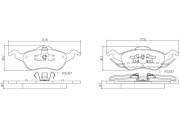 P24046N Sada brzdových destiček, kotoučová brzda BREMBO NAO LINE BREMBO