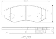 P24048N Sada brzdových destiček, kotoučová brzda BREMBO NAO LINE BREMBO