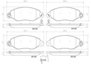 P24053N Sada brzdových destiček, kotoučová brzda BREMBO NAO LINE BREMBO