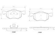 P24056N Sada brzdových destiček, kotoučová brzda BREMBO NAO LINE BREMBO