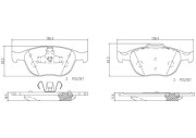 P24058N Sada brzdových destiček, kotoučová brzda BREMBO NAO LINE BREMBO