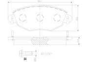 P24060N Sada brzdových destiček, kotoučová brzda BREMBO NAO LINE BREMBO