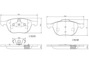 P24061N Sada brzdových destiček, kotoučová brzda BREMBO NAO LINE BREMBO