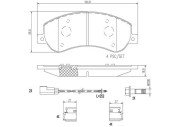 P24064N Sada brzdových destiček, kotoučová brzda BREMBO NAO LINE BREMBO