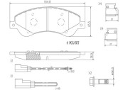 P24065N Sada brzdových destiček, kotoučová brzda BREMBO NAO LINE BREMBO