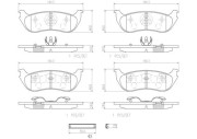 P24068N Sada brzdových destiček, kotoučová brzda BREMBO NAO LINE BREMBO