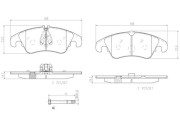 P24074N Sada brzdových destiček, kotoučová brzda BREMBO NAO LINE BREMBO