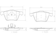 P24077N Sada brzdových destiček, kotoučová brzda BREMBO NAO LINE BREMBO