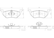 P24085N Sada brzdových destiček, kotoučová brzda BREMBO NAO LINE BREMBO