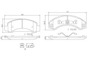 P24092N Sada brzdových destiček, kotoučová brzda BREMBO NAO LINE BREMBO