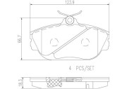 P24096N Sada brzdových destiček, kotoučová brzda PRIME LINE - Ceramic BREMBO