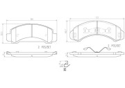 P24097N Sada brzdových destiček, kotoučová brzda BREMBO NAO LINE BREMBO