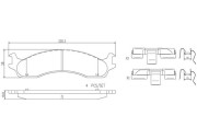 P24099N Sada brzdových destiček, kotoučová brzda BREMBO NAO LINE BREMBO