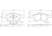 P24116N Sada brzdových destiček, kotoučová brzda BREMBO NAO LINE BREMBO