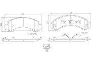 P24134N Sada brzdových destiček, kotoučová brzda BREMBO NAO LINE BREMBO