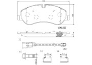 P24152N Sada brzdových destiček, kotoučová brzda BREMBO NAO LINE BREMBO