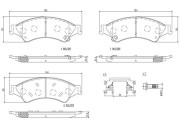 P24153N Sada brzdových destiček, kotoučová brzda BREMBO NAO LINE BREMBO