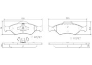 P24156N Sada brzdových destiček, kotoučová brzda BREMBO NAO LINE BREMBO