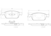 P24157N Sada brzdových destiček, kotoučová brzda BREMBO NAO LINE BREMBO