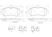 P24160N Sada brzdových destiček, kotoučová brzda BREMBO NAO LINE BREMBO