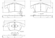 P24173N Sada brzdových destiček, kotoučová brzda BREMBO NAO LINE BREMBO