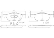 P24186N Sada brzdových destiček, kotoučová brzda BREMBO NAO LINE BREMBO