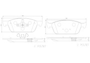 P24199N Sada brzdových destiček, kotoučová brzda BREMBO NAO LINE BREMBO