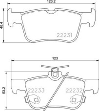 P 24 201 BREMBO sada brzdových platničiek kotúčovej brzdy P 24 201 BREMBO